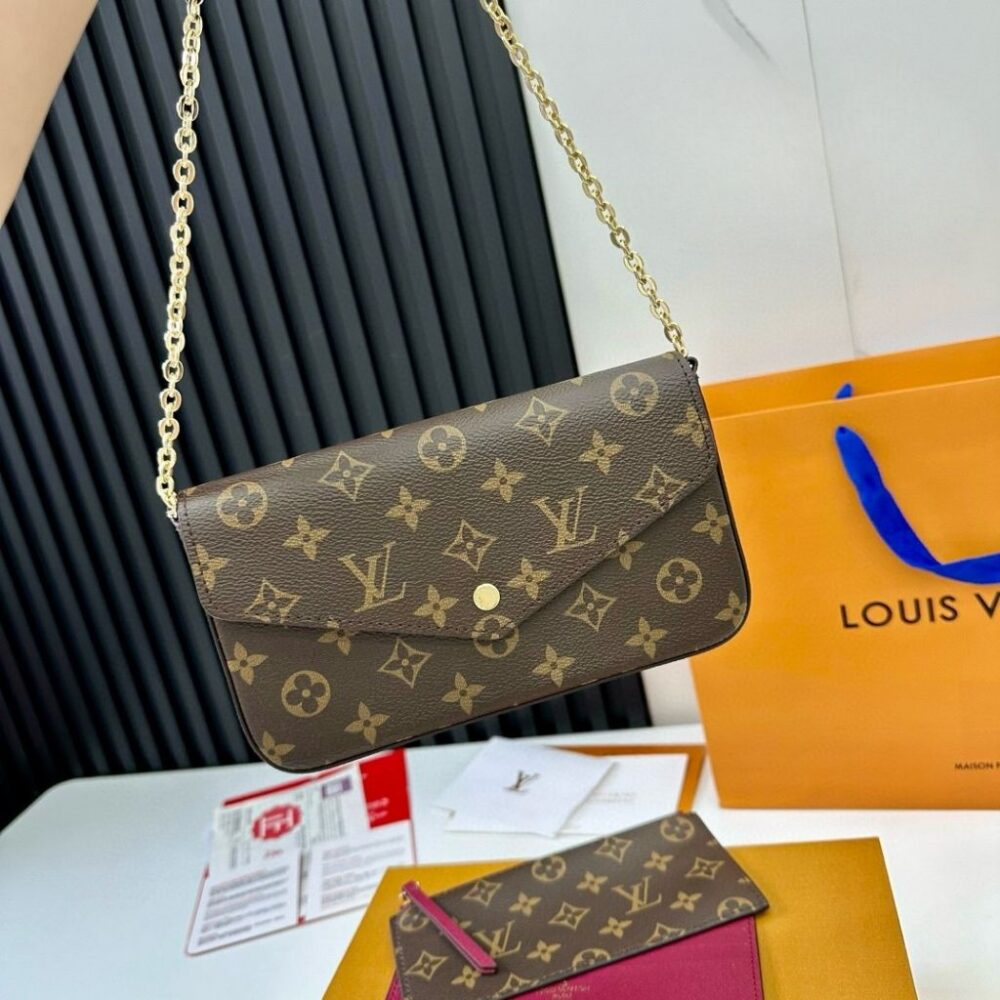 Alternative view of Louis Vuitton Pochette Felicie Monogram Brown 21cm M81896