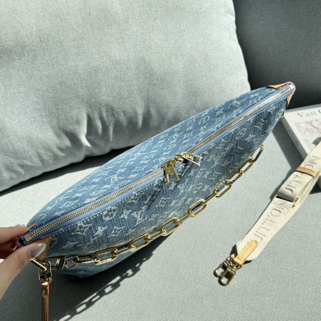 Louis Vuitton Coussin Hobo MM Blue Denim 34Cm M28331 - Image 4