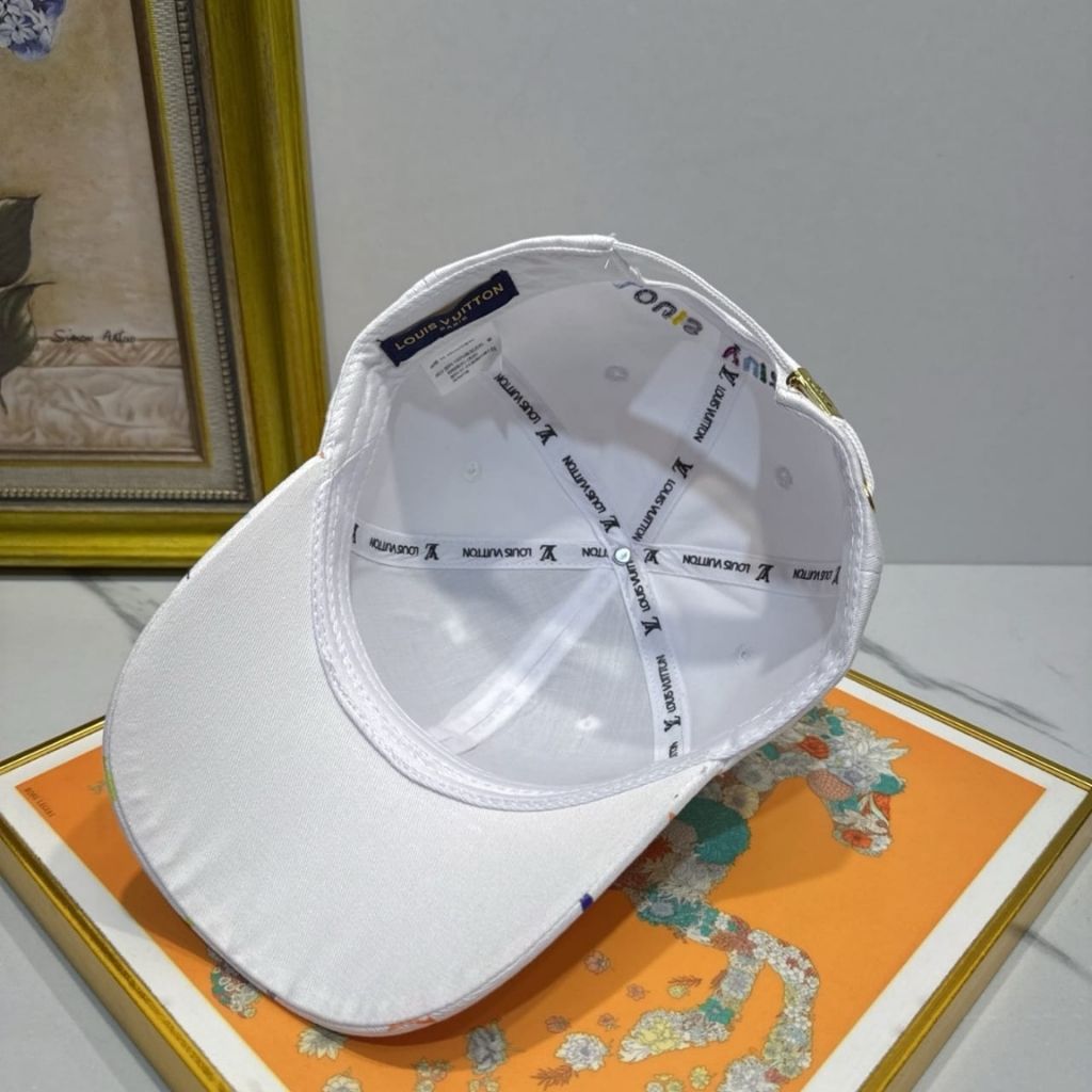Louis Vuitton x Takashi Murakami Get Ready Cap White Multi-Colored M5458M - Image 8