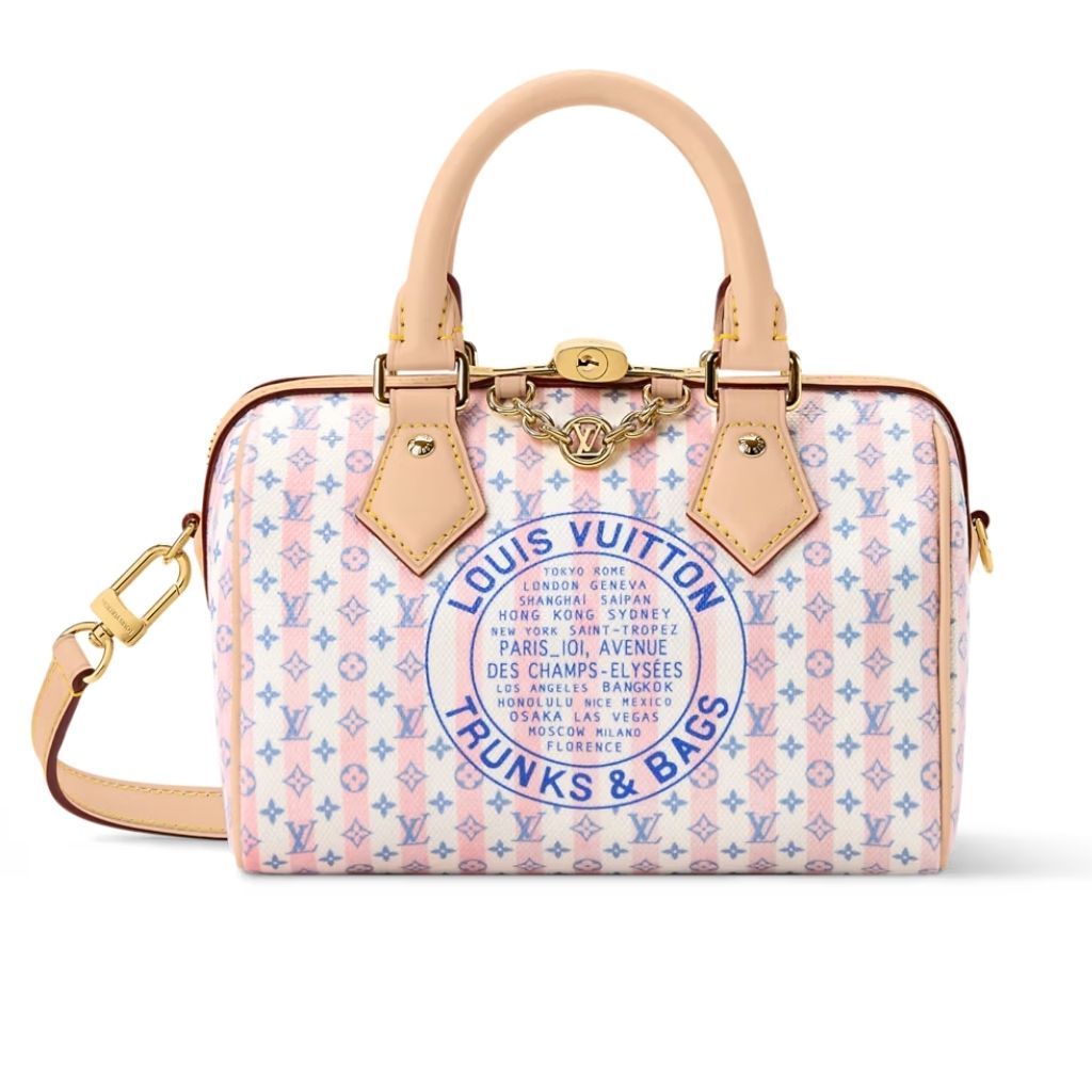 Louis Vuitton Speedy Bandouliere 30 LV Stamp Blue 30Cm M28668