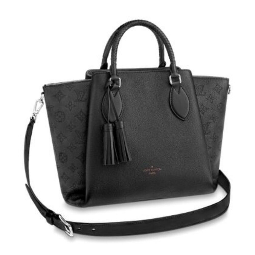 Louis Vuitton Haumea Black Leather Bag 30Cm