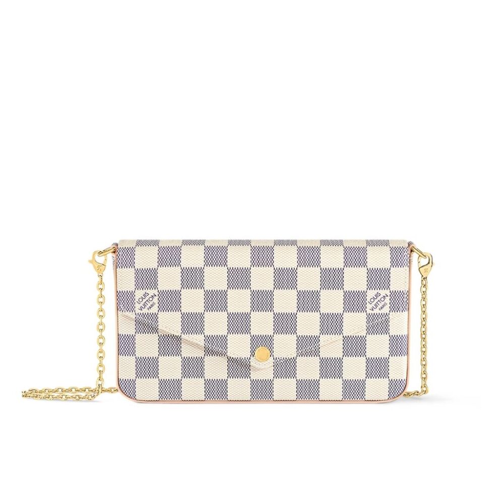 Louis Vuitton Pochette Felicie Damier Azur Gray 21cm N40491