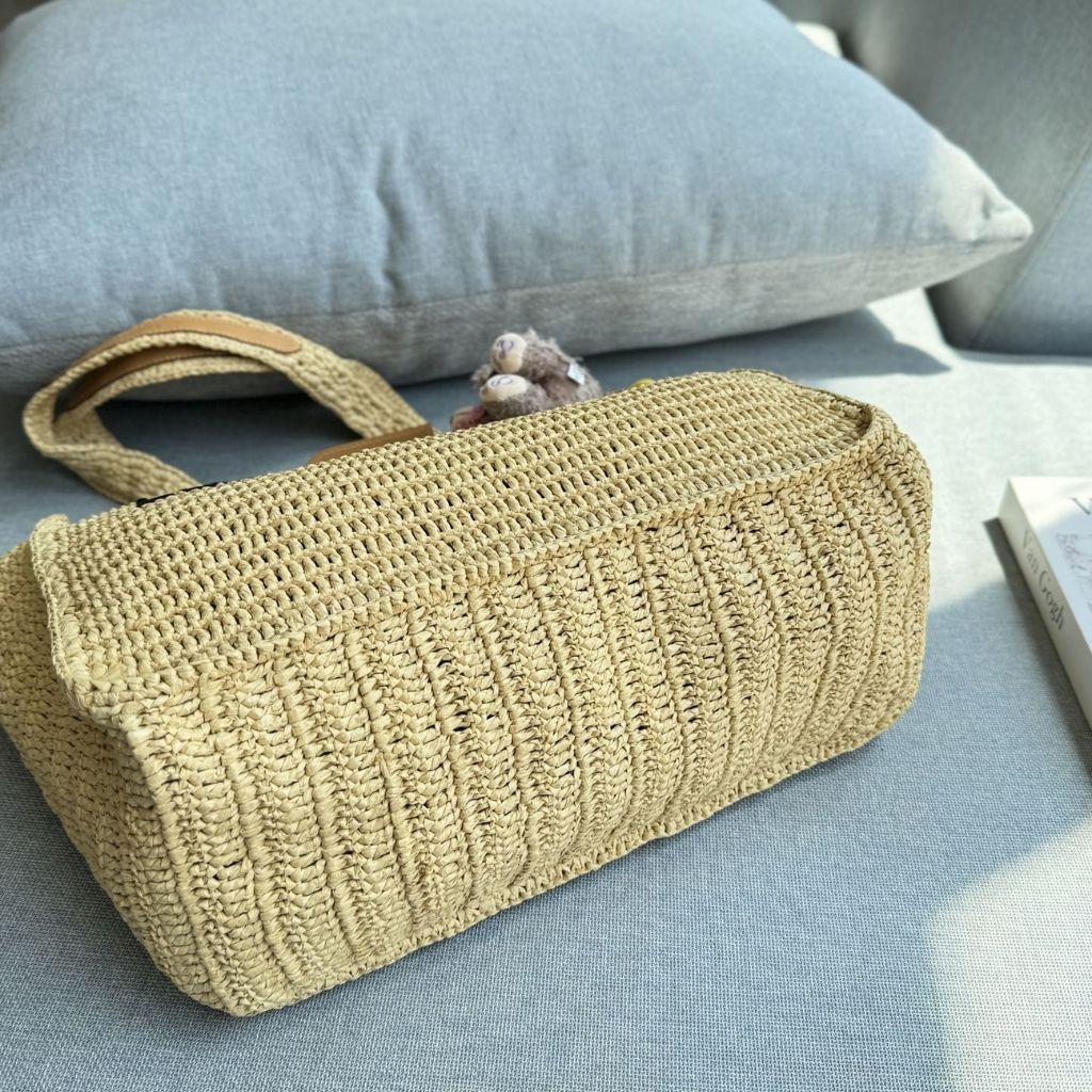 Louis Vuitton Summer Shopper Tote PM Raffia Natural Beige 34Cm M14458 - Image 5