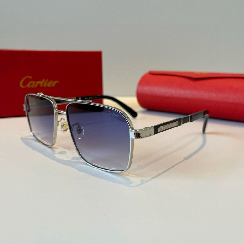 Catier Santos De Cartier Deep Blue Sunglasses - Image 4