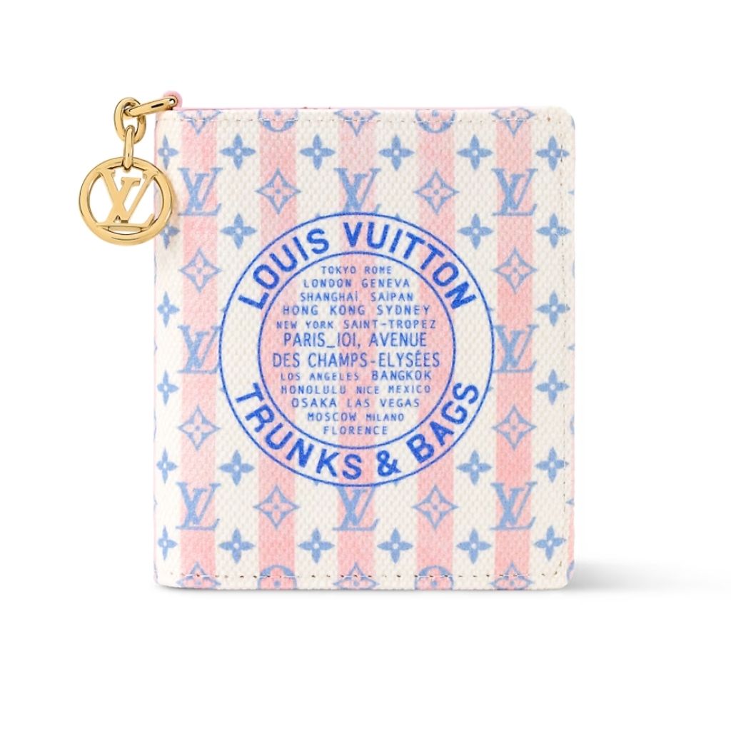 Louis Vuitton LV Charms Pocket Wallet LV Stamp Collection Blue 9Cm M29058