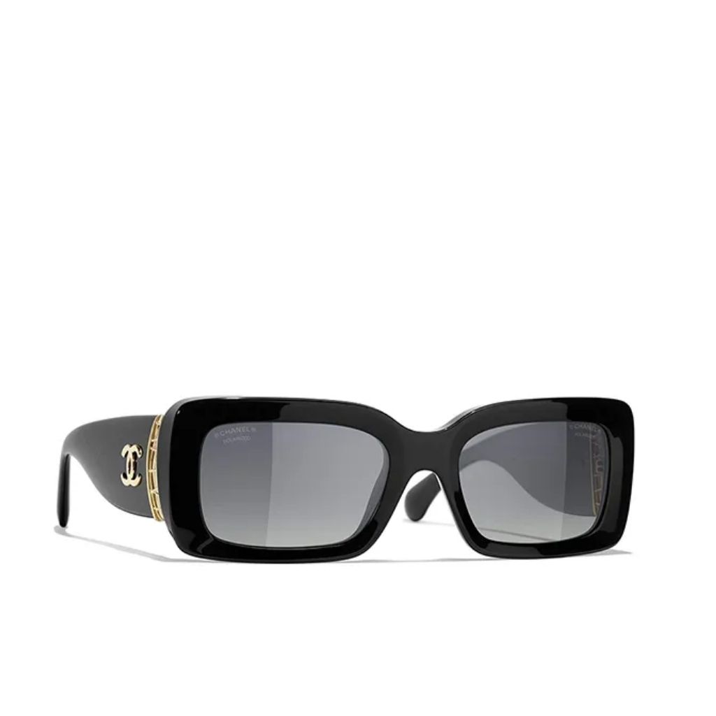 Chanel Rectangle Sunglasses Black CH5534