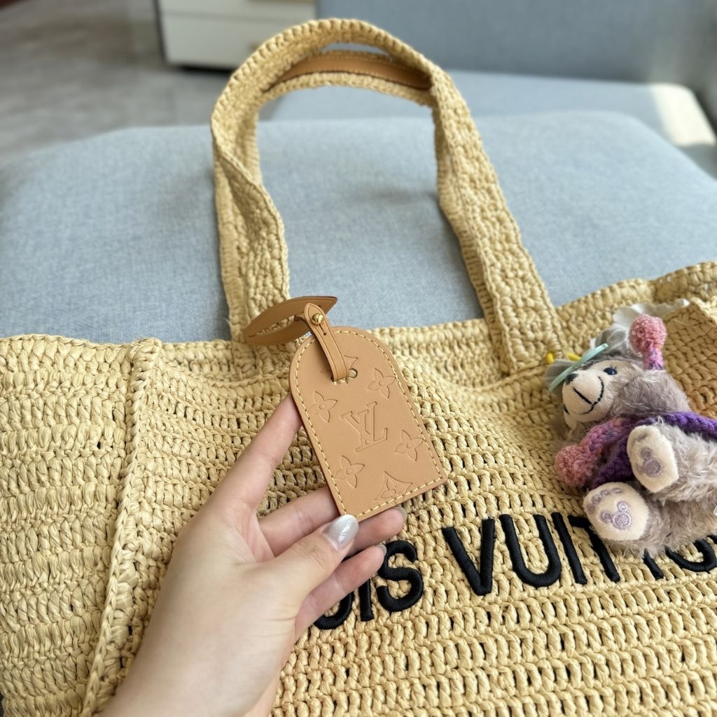 Louis Vuitton Summer Shopper Tote PM Raffia Natural Beige 34Cm M14458 - Image 6