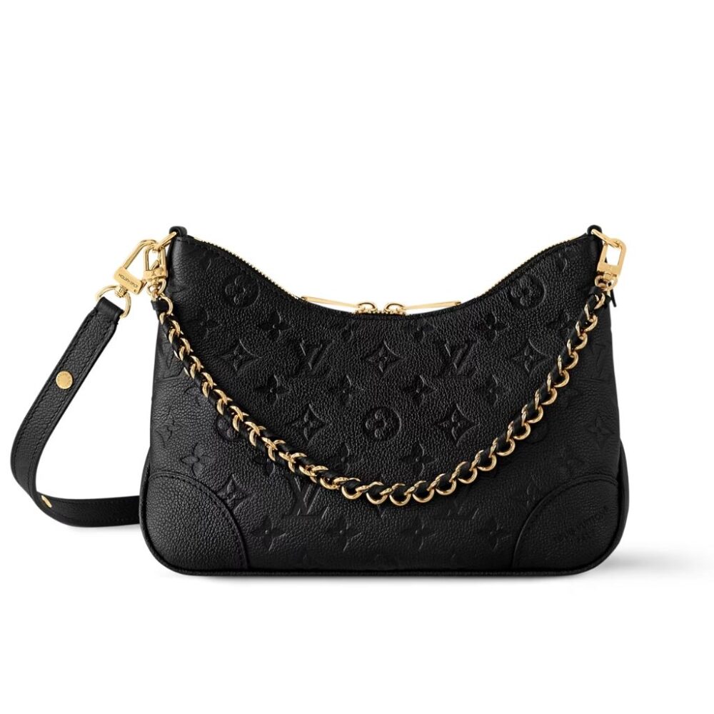 Louis Vuitton Boulogne PM Black Monogram Empreinte Leather 26Cm M12930
