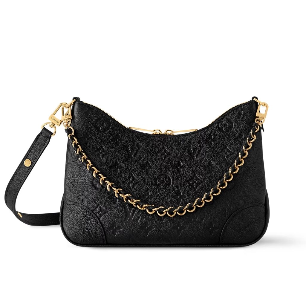 Louis Vuitton Boulogne PM Black Monogram Empreinte Leather 26Cm M12930