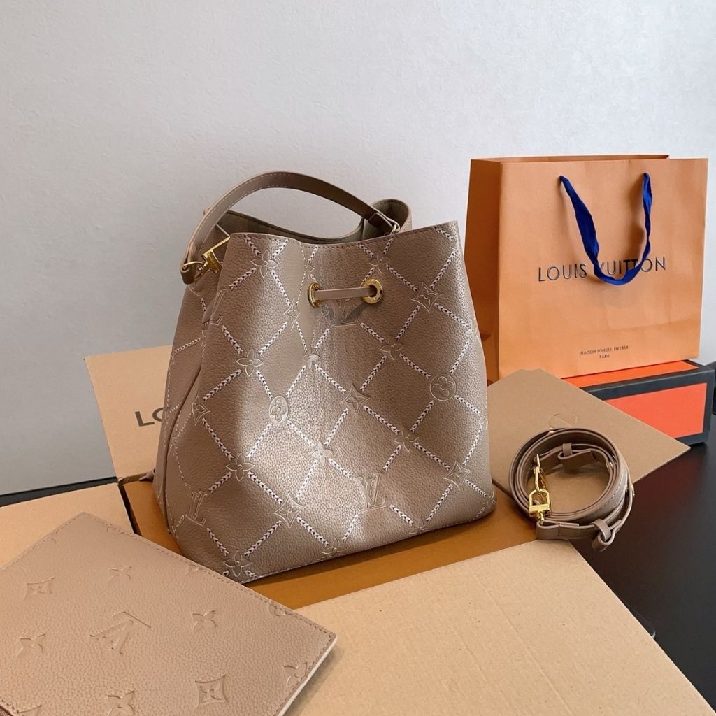 Louis Vuitton All In MM Brown Monogram Empreinte Leather 21Cm M28524 - Image 5