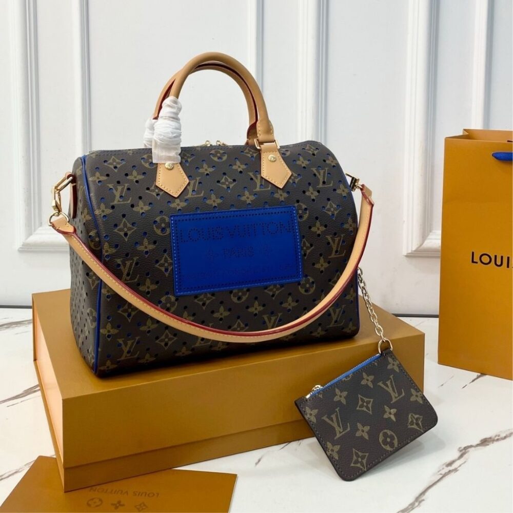 Alternative view of Louis Vuitton Speedy Soft 30 Neon Blue Tag 30Cm M29143