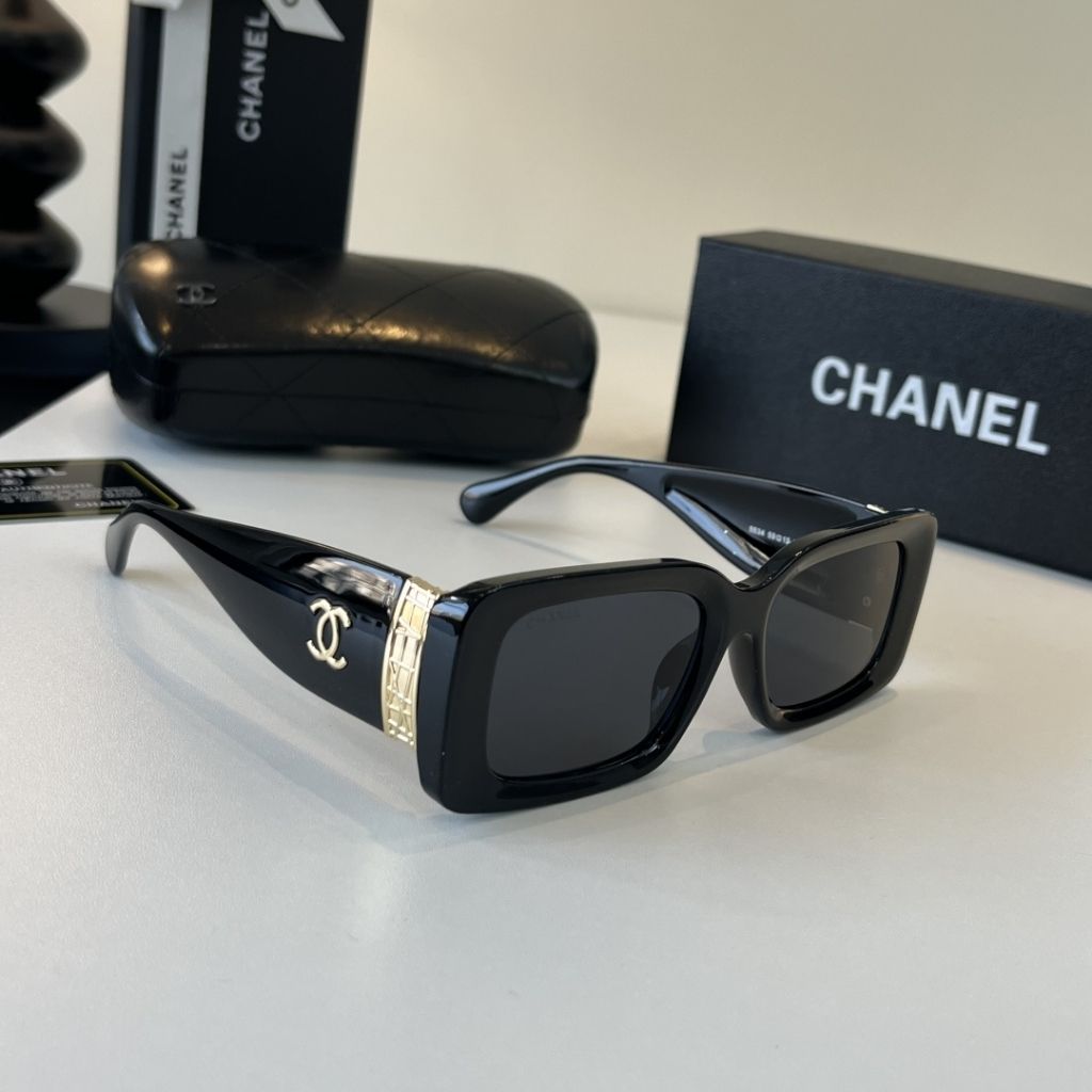 Chanel Rectangle Sunglasses Black CH5534 - Image 3