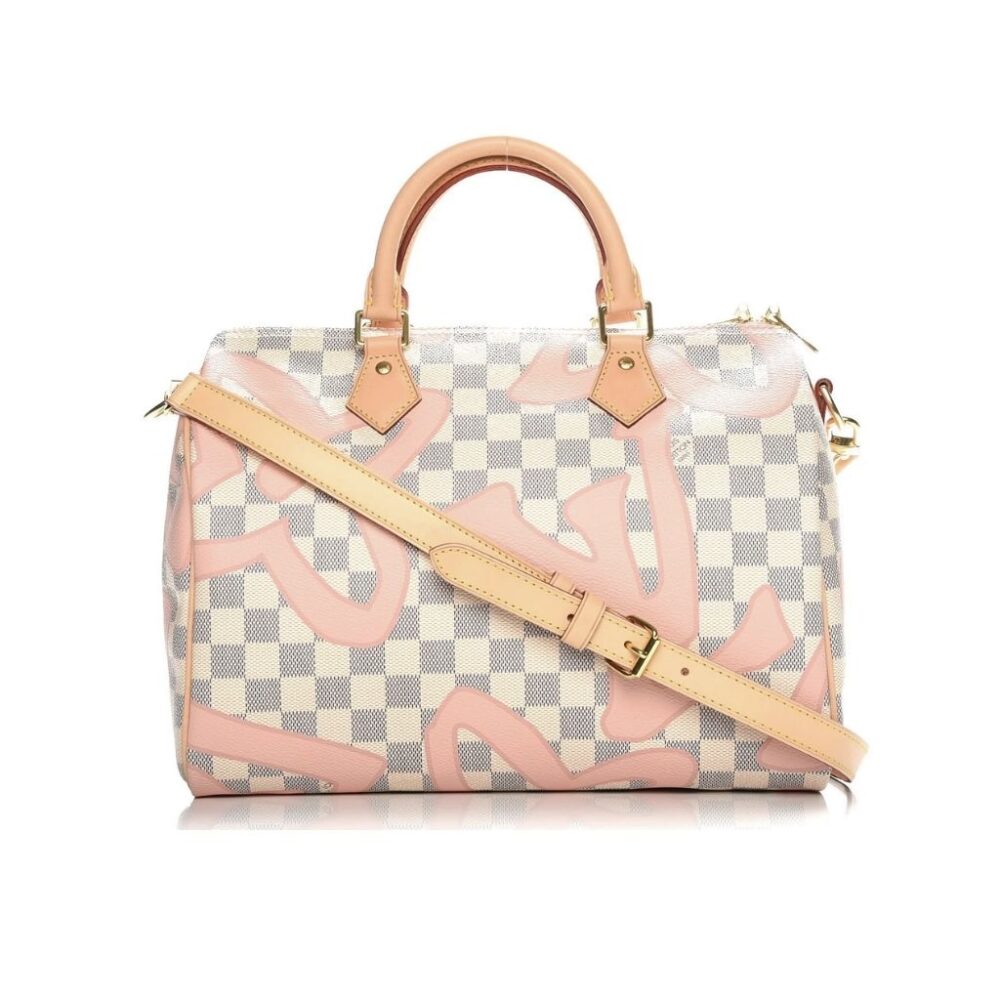 Louis Vuitton Speedy Bandouliere 30 Damier Azur Tahitienne Gray 30Cm