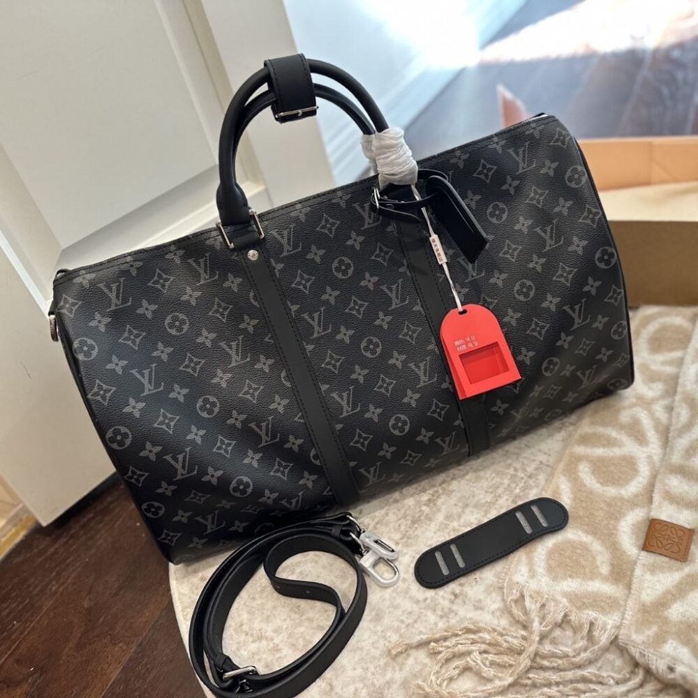 Alternative view of Louis Vuitton Keepall Bandouliere 45 Black-Gray Monogram 45Cm M40569