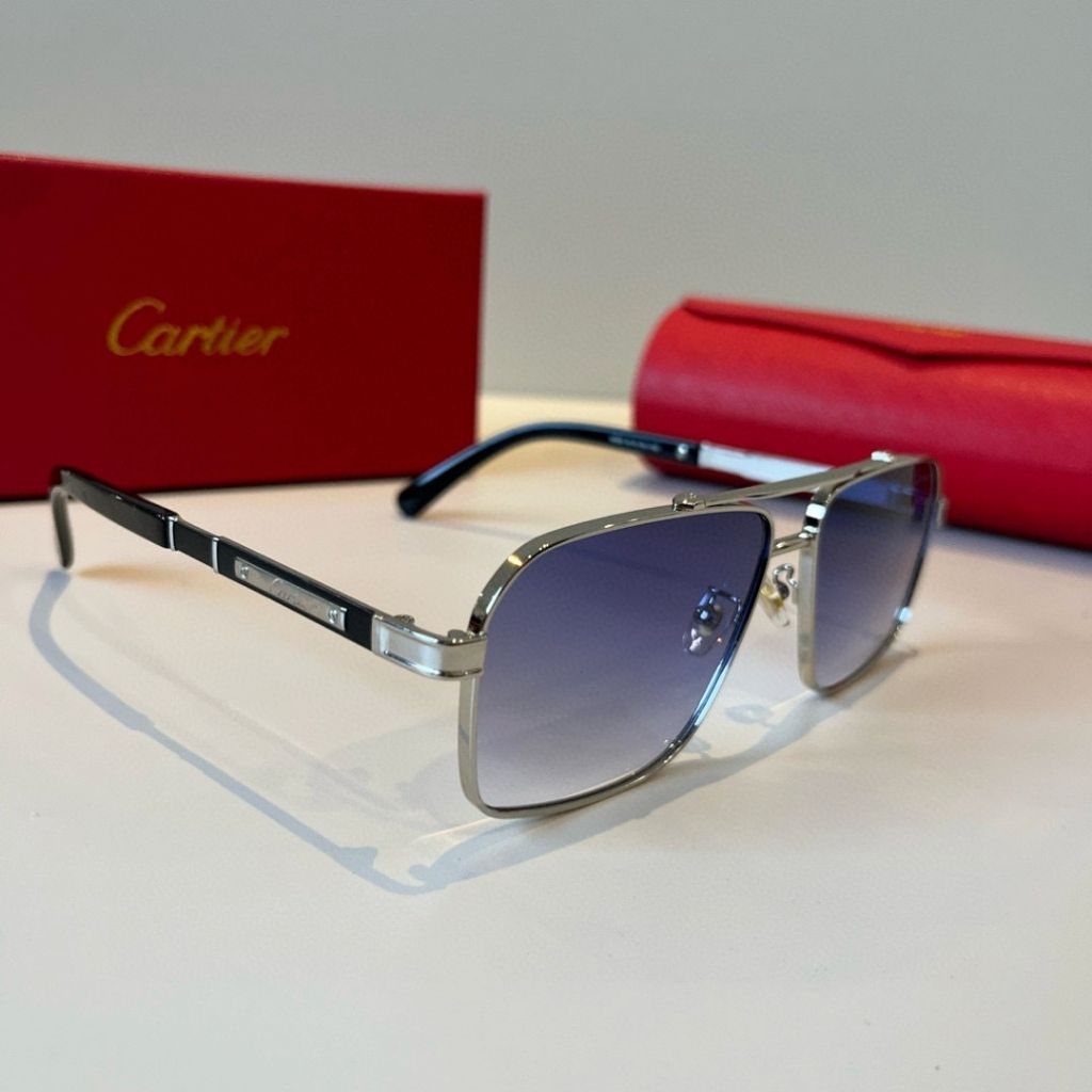Catier Santos De Cartier Deep Blue Sunglasses - Image 3