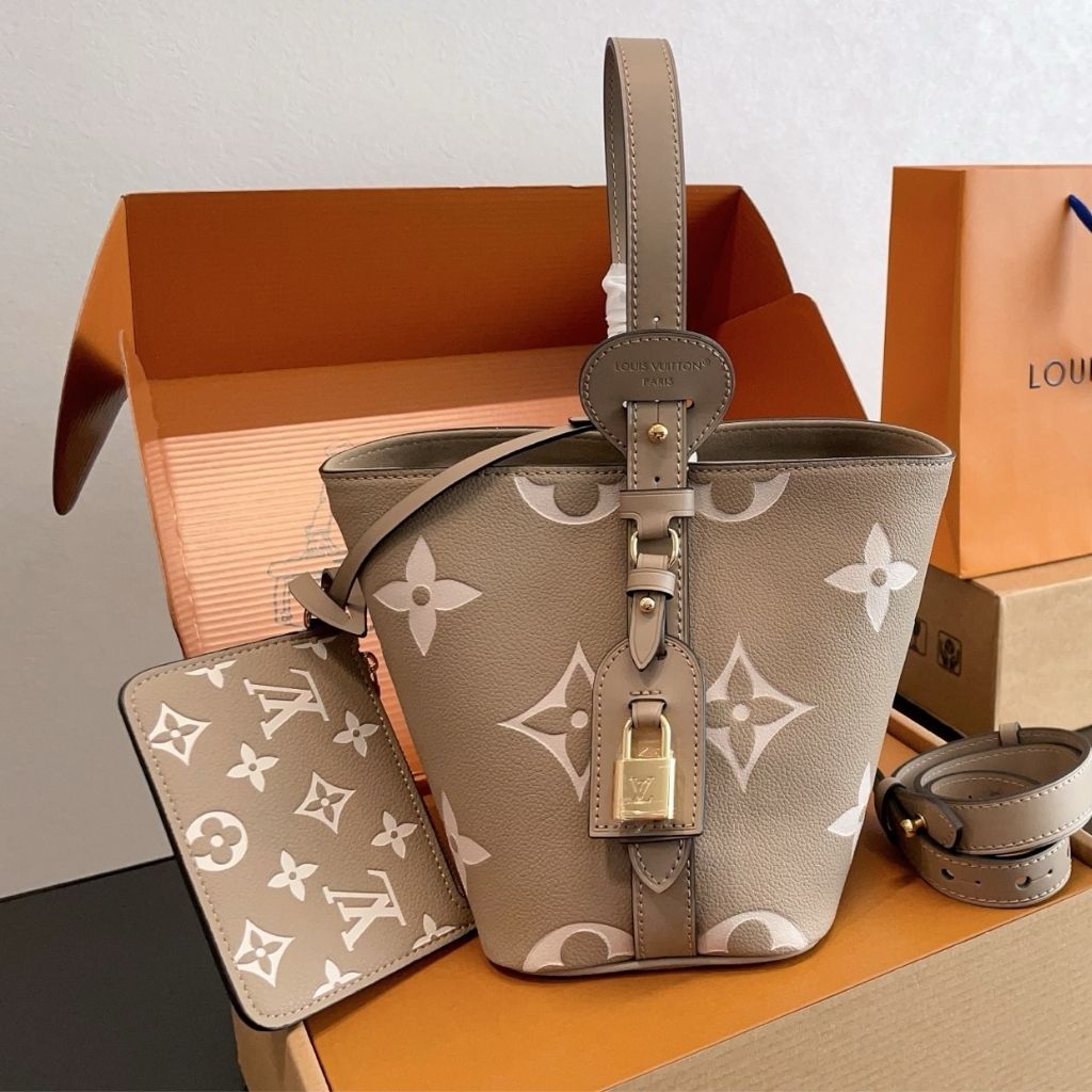 Louis Vuitton All In BB Gray Monogram Empreinte Leather 16Cm M13045 - Image 3
