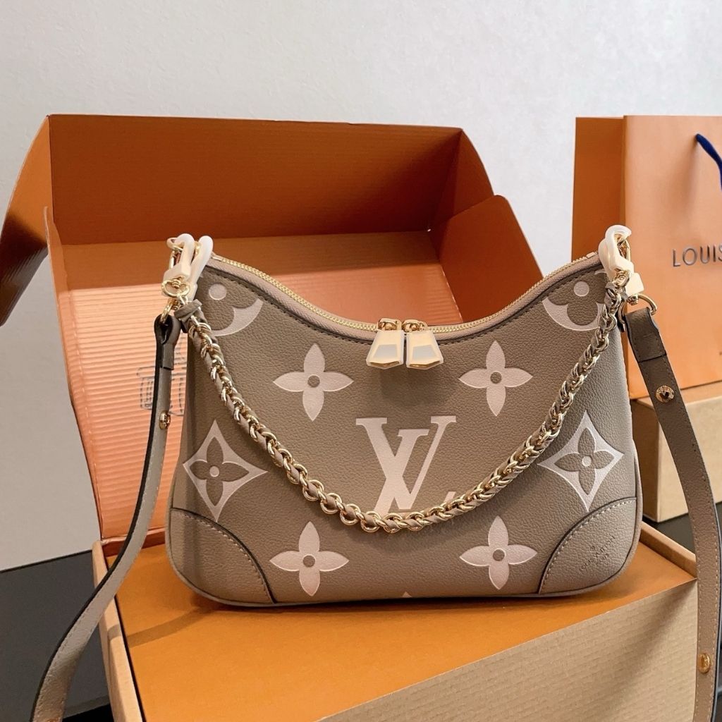 Louis Vuitton Boulogne PM Gray Monogram Empreinte Leather 26Cm M13224 - Image 2