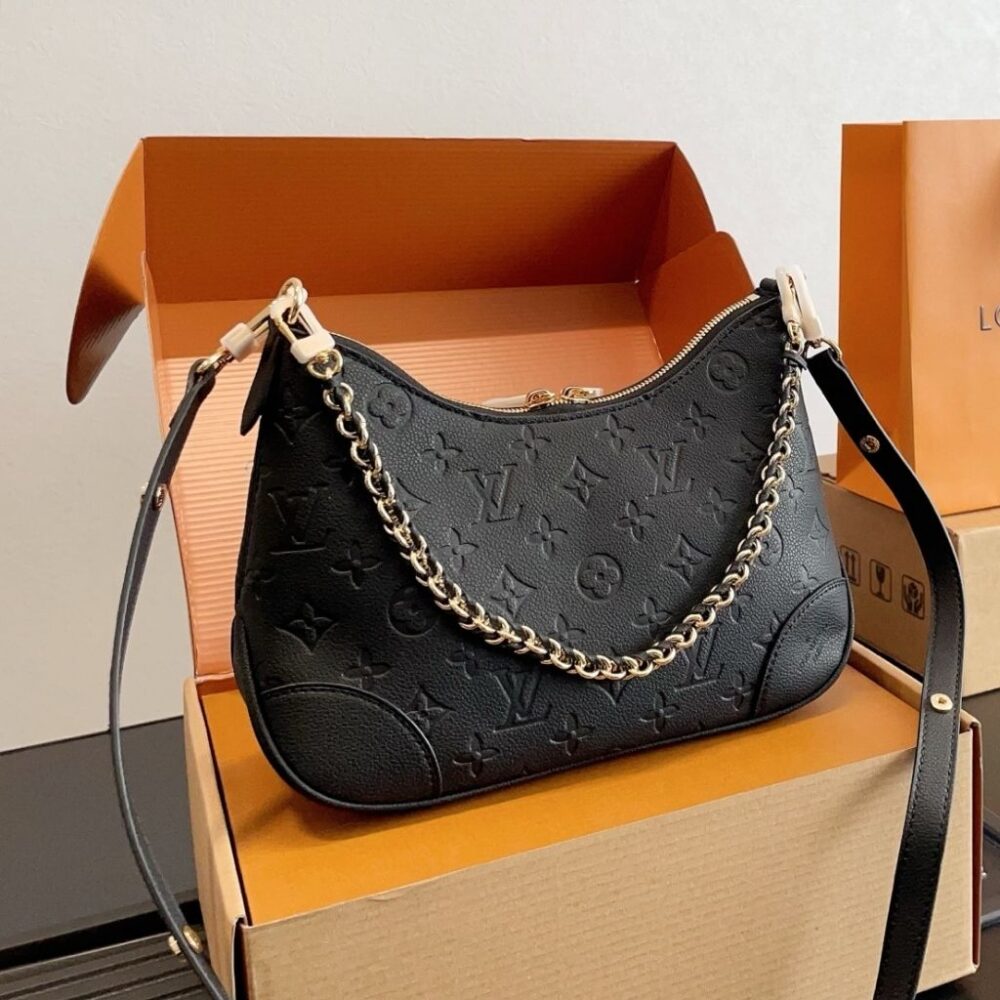 Alternative view of Louis Vuitton Boulogne PM Black Monogram Empreinte Leather 26Cm M12930
