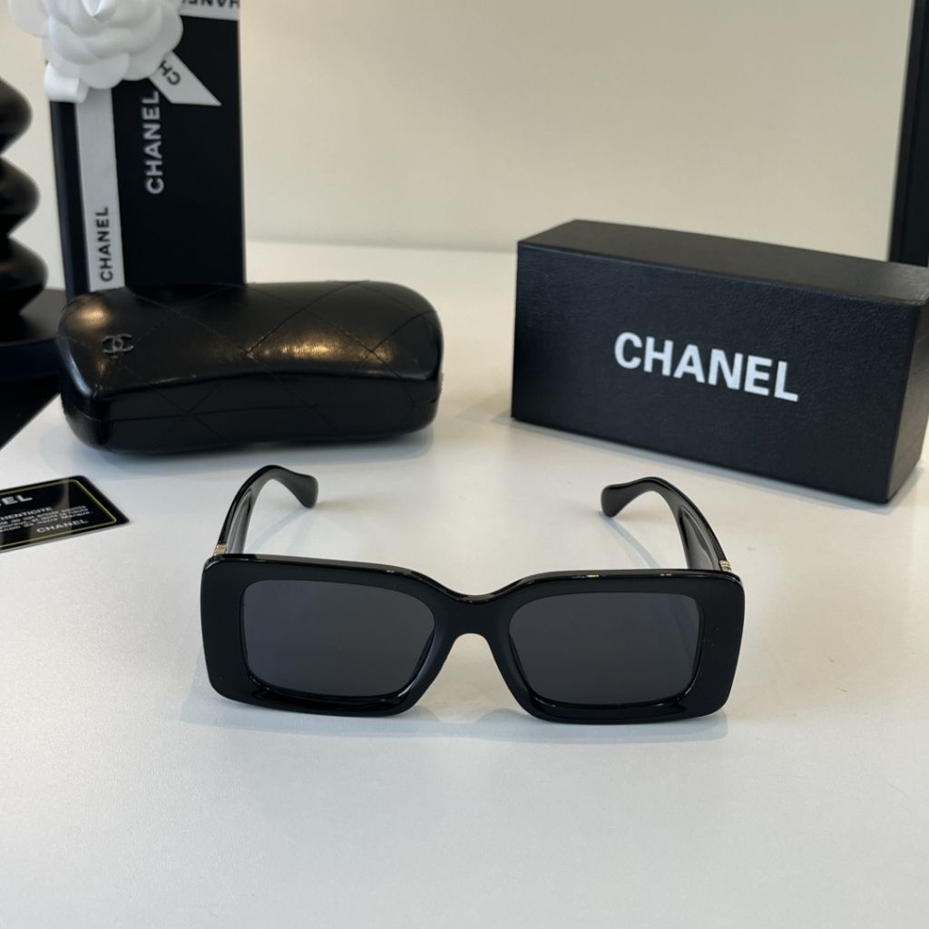 Chanel Rectangle Sunglasses Black CH5534 - Image 4