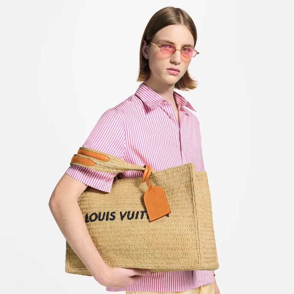 Louis Vuitton Summer Shopper Tote PM Raffia Natural Beige 34Cm M14458 - Image 8