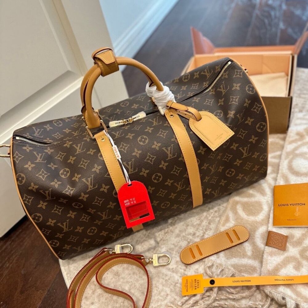 Alternative view of Louis Vuitton Keepall Bandouliere 45 Brown 45Cm M41418