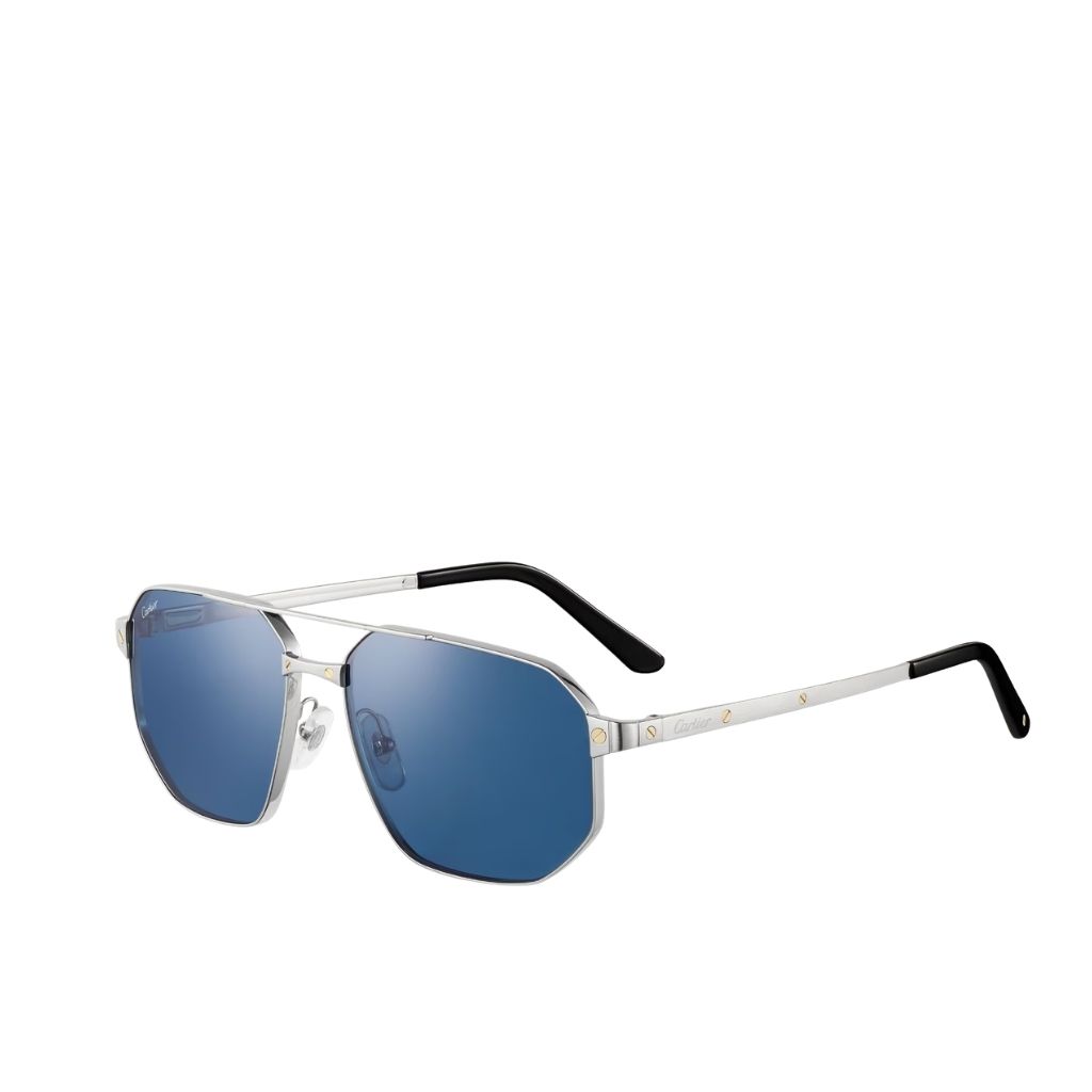 Catier Santos De Cartier Deep Blue Sunglasses