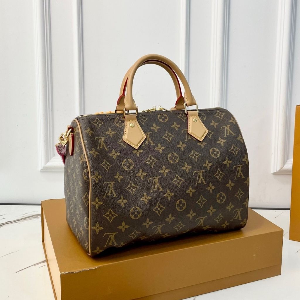 Louis Vuitton Speedy Soft 30 Orange And Brown Monogram 30Cm M27512 - Image 5