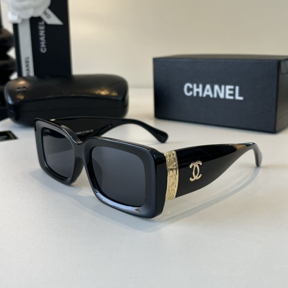 Alternative view of Chanel Rectangle Sunglasses Black CH5534