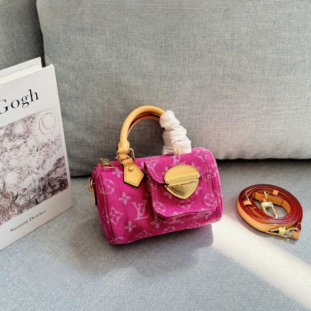 Alternative view of Louis Vuitton Nano Speedy Pink Denim 16Cm M27603