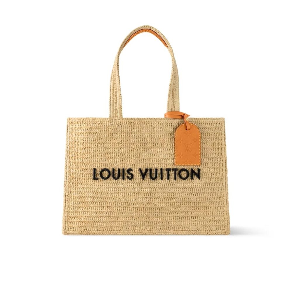 Louis Vuitton Summer Shopper Tote PM Raffia Natural Beige 34Cm M14458