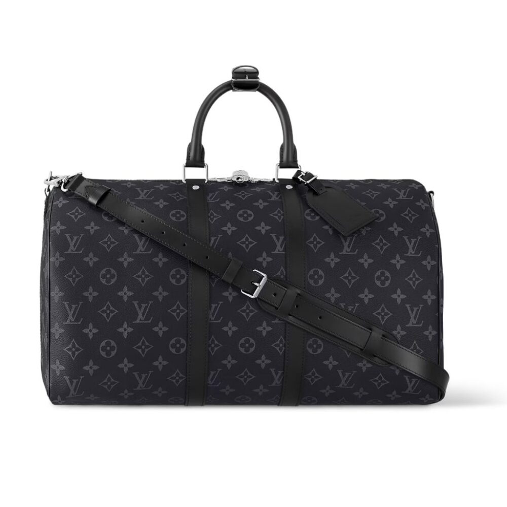 Louis Vuitton Keepall Bandouliere 45 Black-Gray Monogram 45Cm M40569