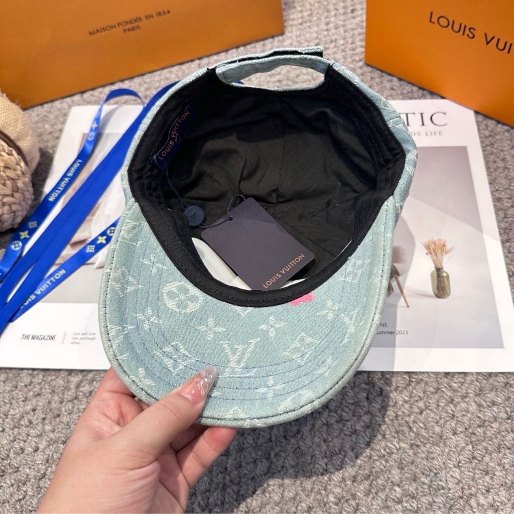 Louis Vuitton Monogram Cap Sky Blue Denim - Image 6
