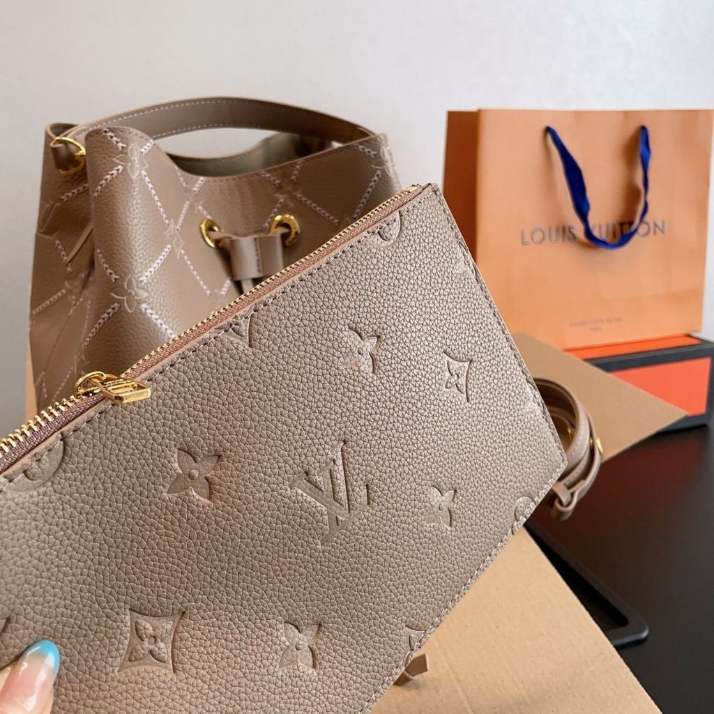 Louis Vuitton All In MM Brown Monogram Empreinte Leather 21Cm M28524 - Image 7
