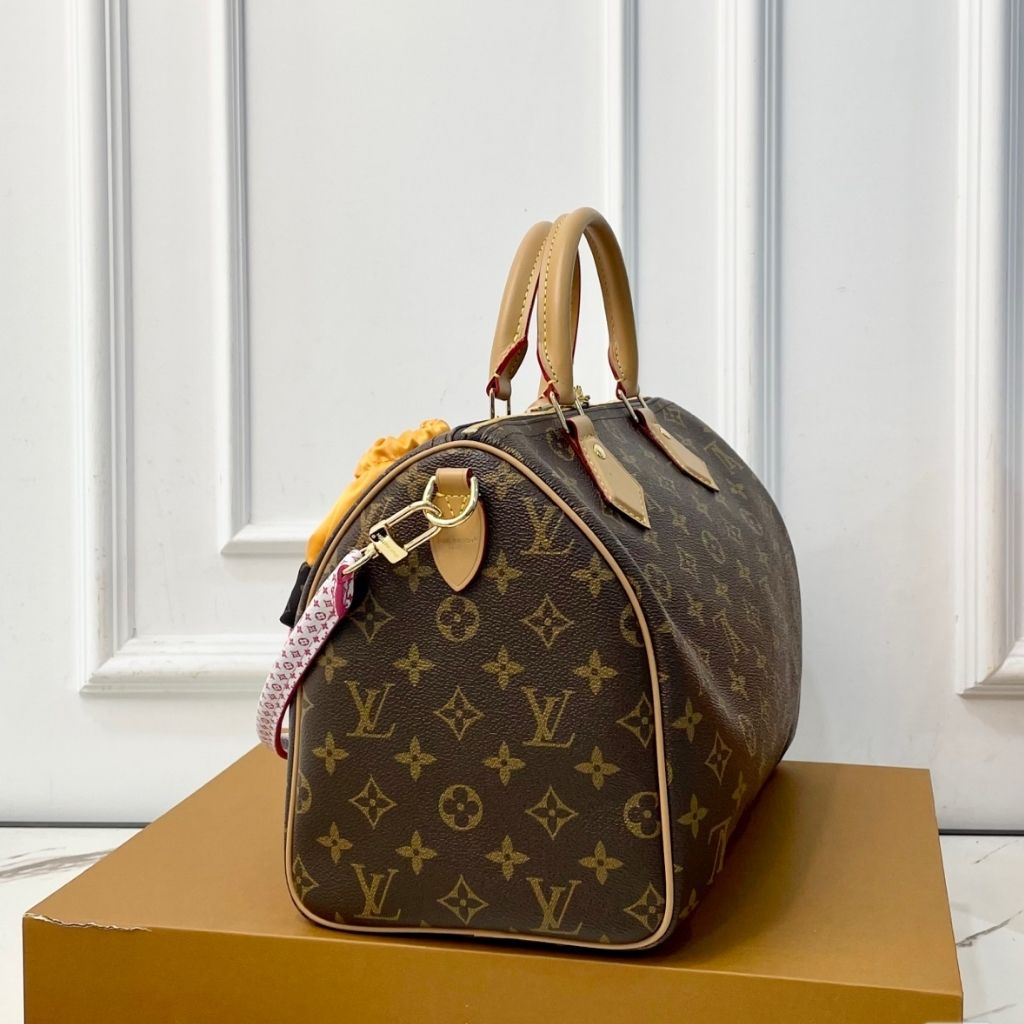 Louis Vuitton Speedy Soft 30 Orange And Brown Monogram 30Cm M27512 - Image 4