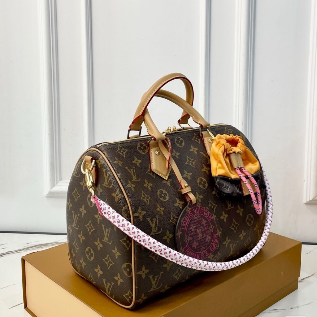 Louis Vuitton Speedy Soft 30 Orange And Brown Monogram 30Cm M27512 - Image 3