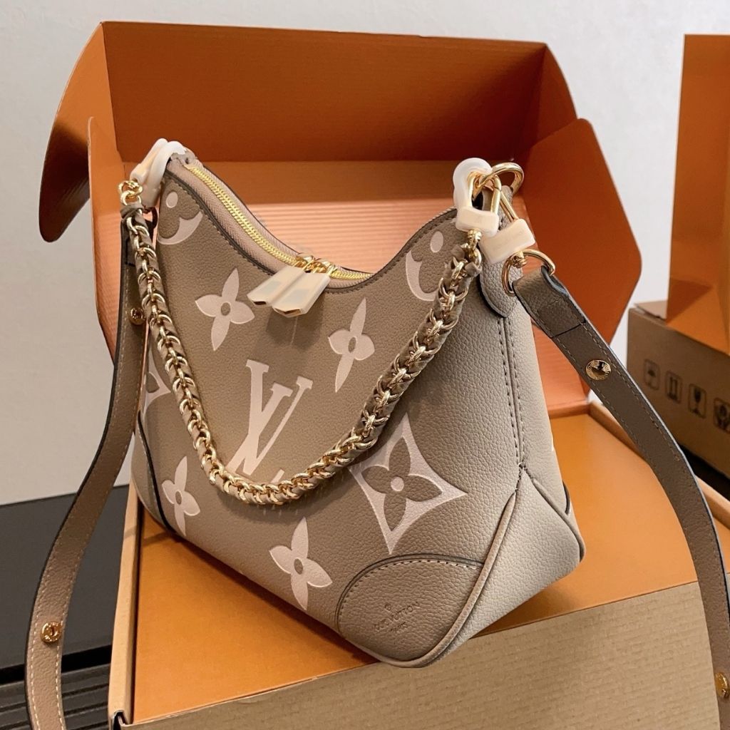 Louis Vuitton Boulogne PM Gray Monogram Empreinte Leather 26Cm M13224 - Image 6