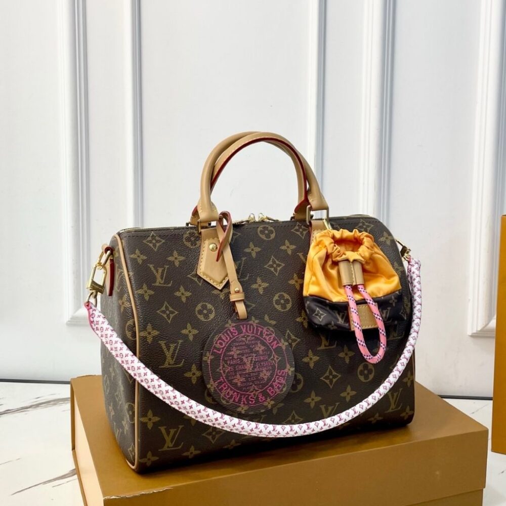 Alternative view of Louis Vuitton Speedy Soft 30 Orange And Brown Monogram 30Cm M27512