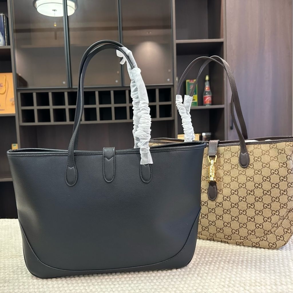 Gucci Jackie Medium Tote Bag Black Leather 45Cm 867015 AAGA7 1000 - Image 3