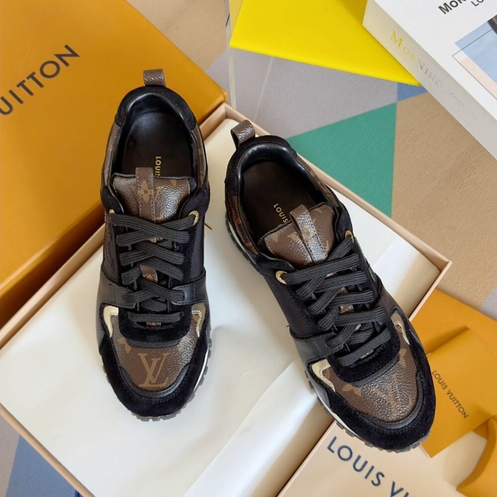 Alternative view of Louis Vuitton Run Away Sneaker Black and Brown Monogram 1A3CWB