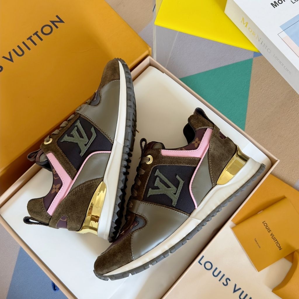 Louis Vuitton Run Away Sneaker Green And Brown Monogram 1AAP4L - Image 3