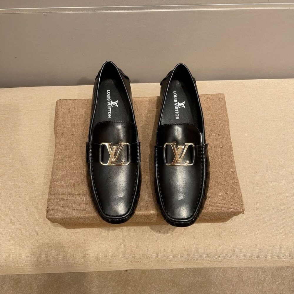 Alternative view of Louis Vuitton Monte Carlo Moccasins Gold Black 1A3K23