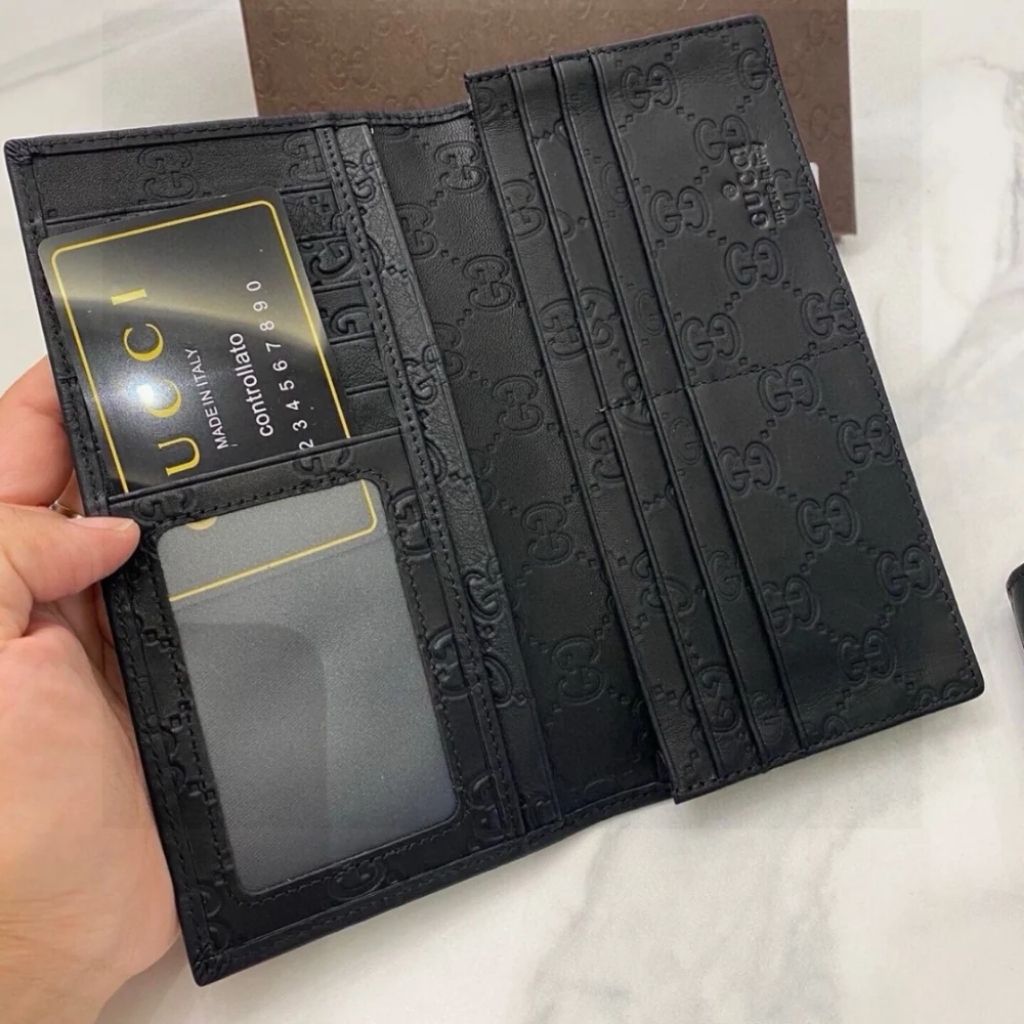 Gucci GG Signature Long Wallet Black 18cm - Image 3