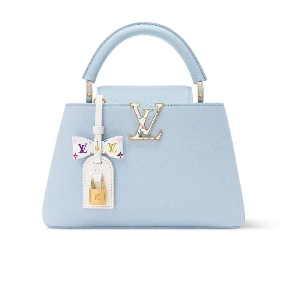 Louis Vuitton x Takashi Murakami Capucines BB Blue 27Cm M27638