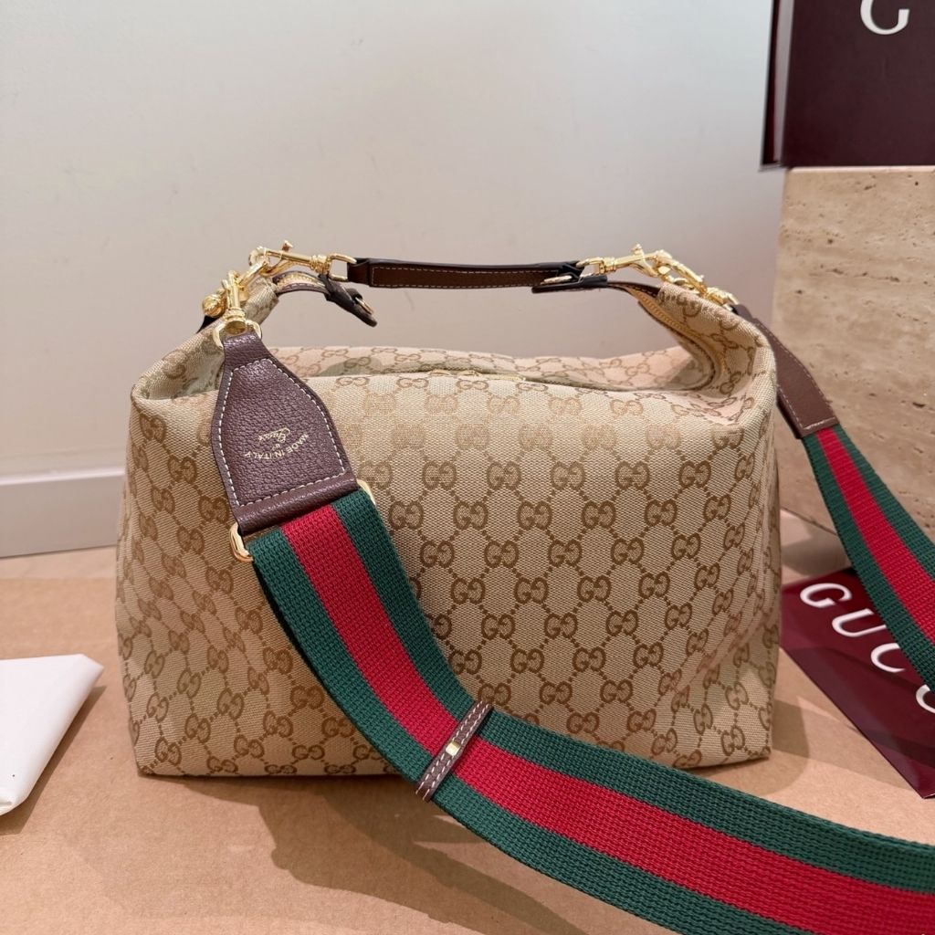 Gucci Brera Medium Crossbody Bag Brown GG Canvas 33Cm 866938 FAFV9 9653 - Image 4