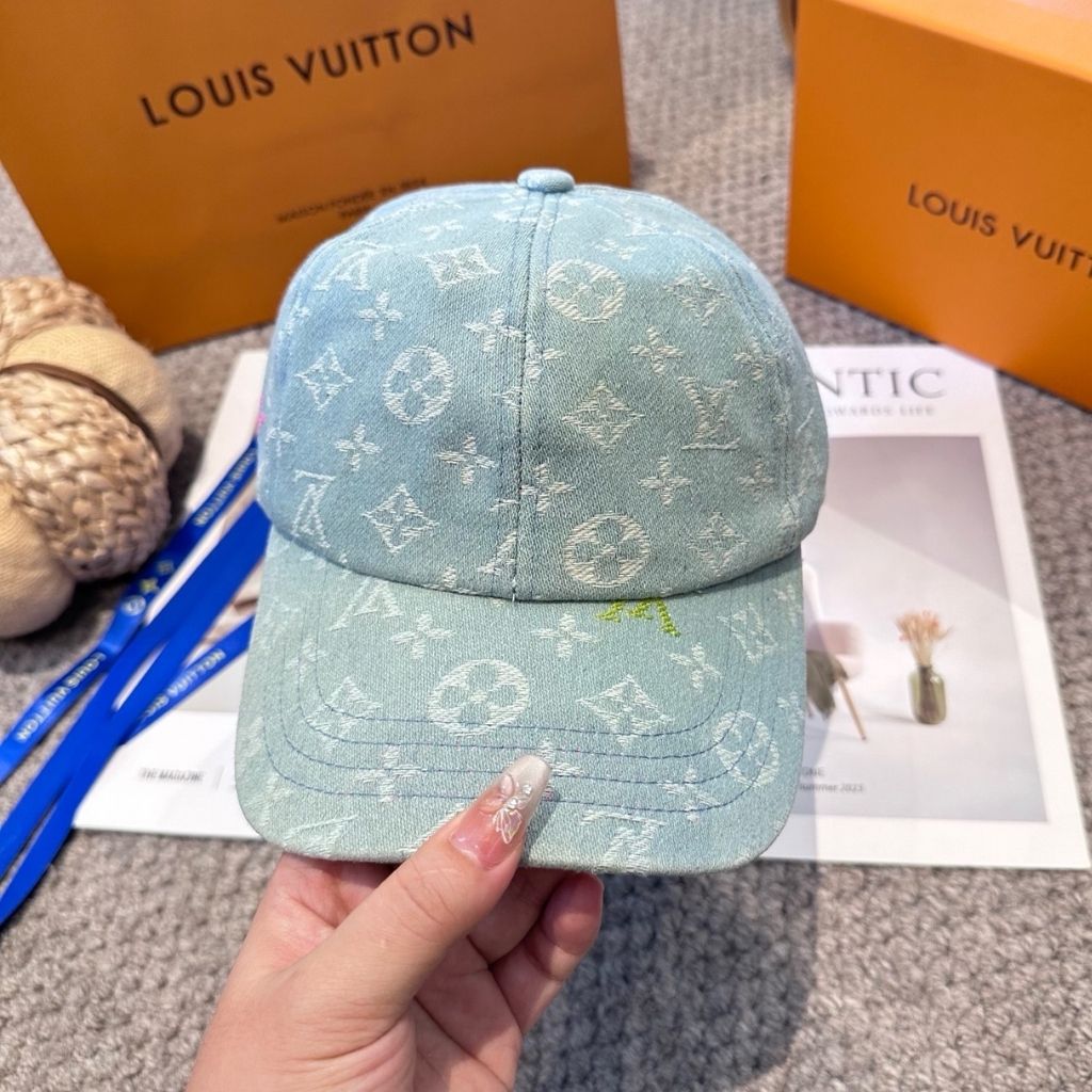 Louis Vuitton Monogram Cap Sky Blue Denim - Image 2