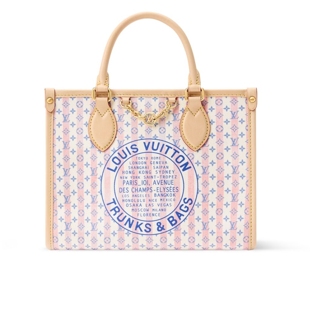 Louis Vuitton Onthego MM LV Stamp Blue 36Cm