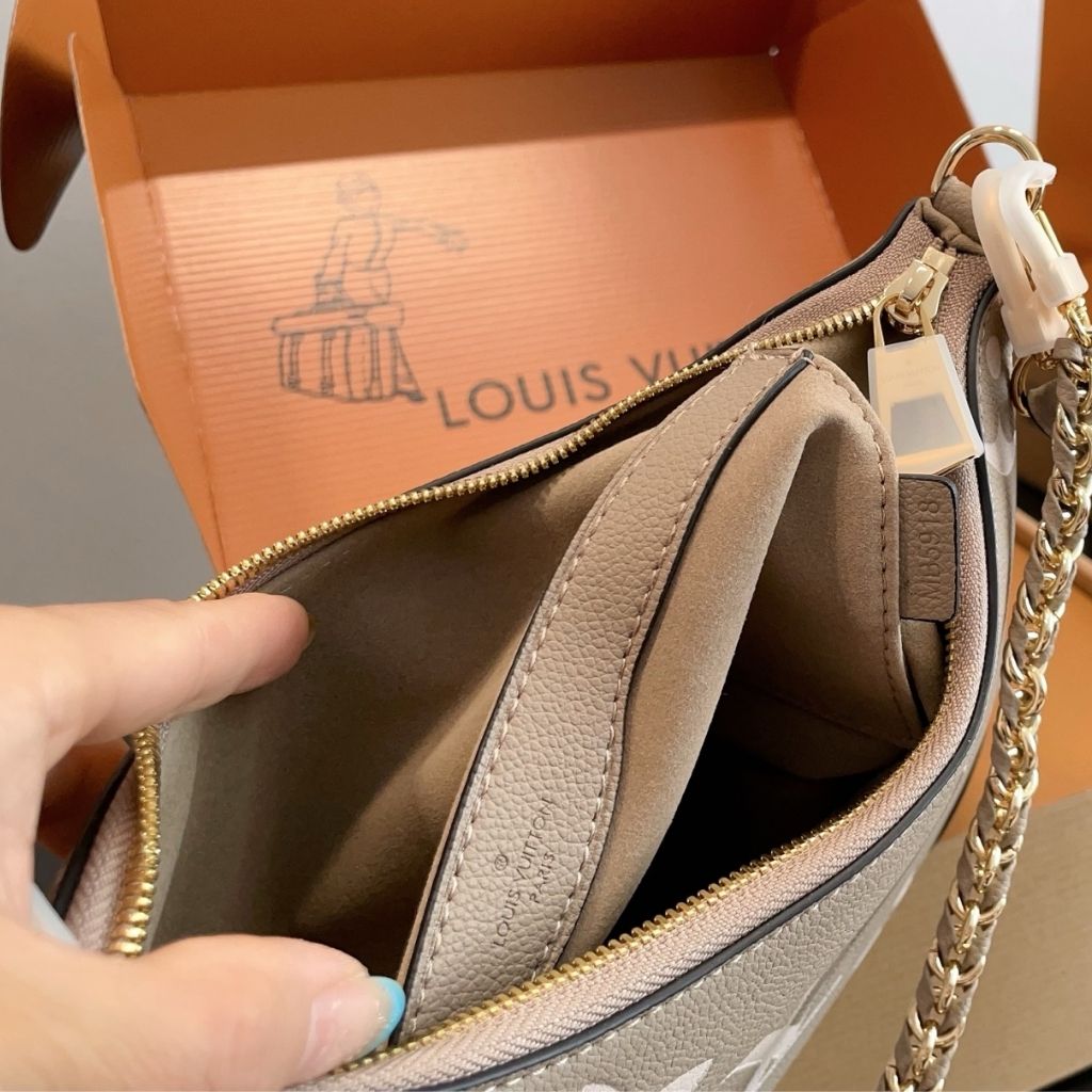 Louis Vuitton Boulogne PM Gray Monogram Empreinte Leather 26Cm M13224 - Image 8