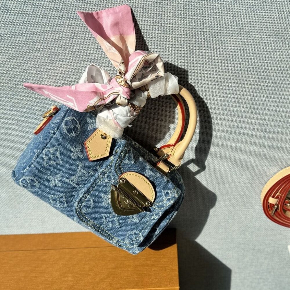 Alternative view of Louis Vuitton Nano Speedy Blue Denim 16Cm