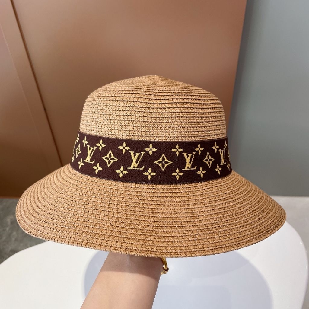 Louis Vuitton Monogram Silhouette Capeline Bucket Hat Natural Tan Raffia - Image 3
