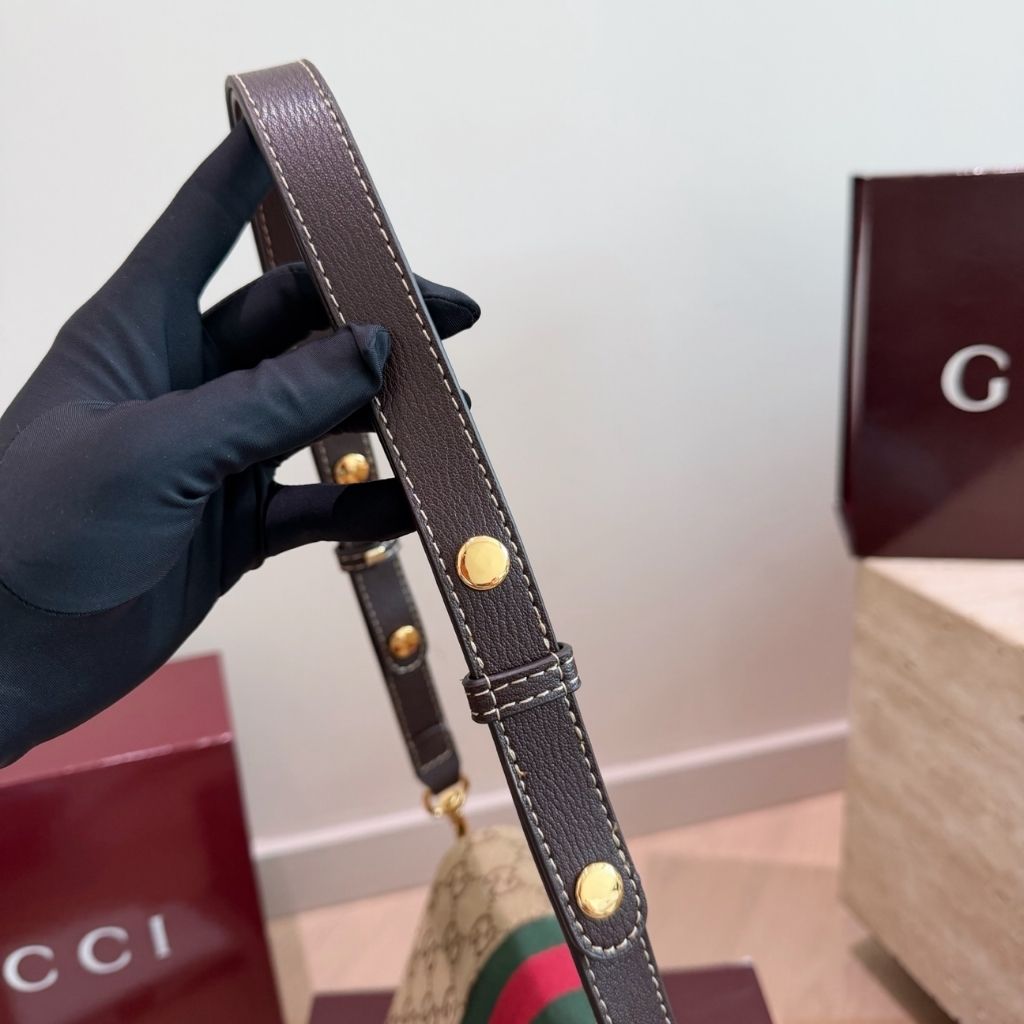 Gucci Horsebit 1955 Small Shoulder Bag Brown GG Canvas 21Cm 866762 FAFV9 9653 - Image 4